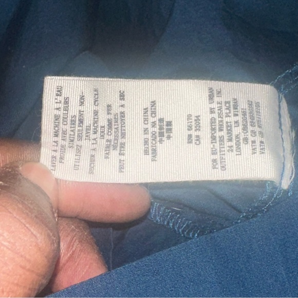 Free People Top Large Teal Blue Another Eternity Crochet Mock Neck Bell Sleeve - Picture 13 of 13